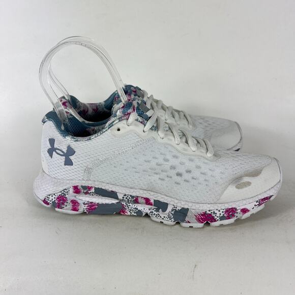 Under Armour HOVR Infinite 3 HS Sneakers Women's 6 White athletic Camo Mesh gym - Picture 2 of 13